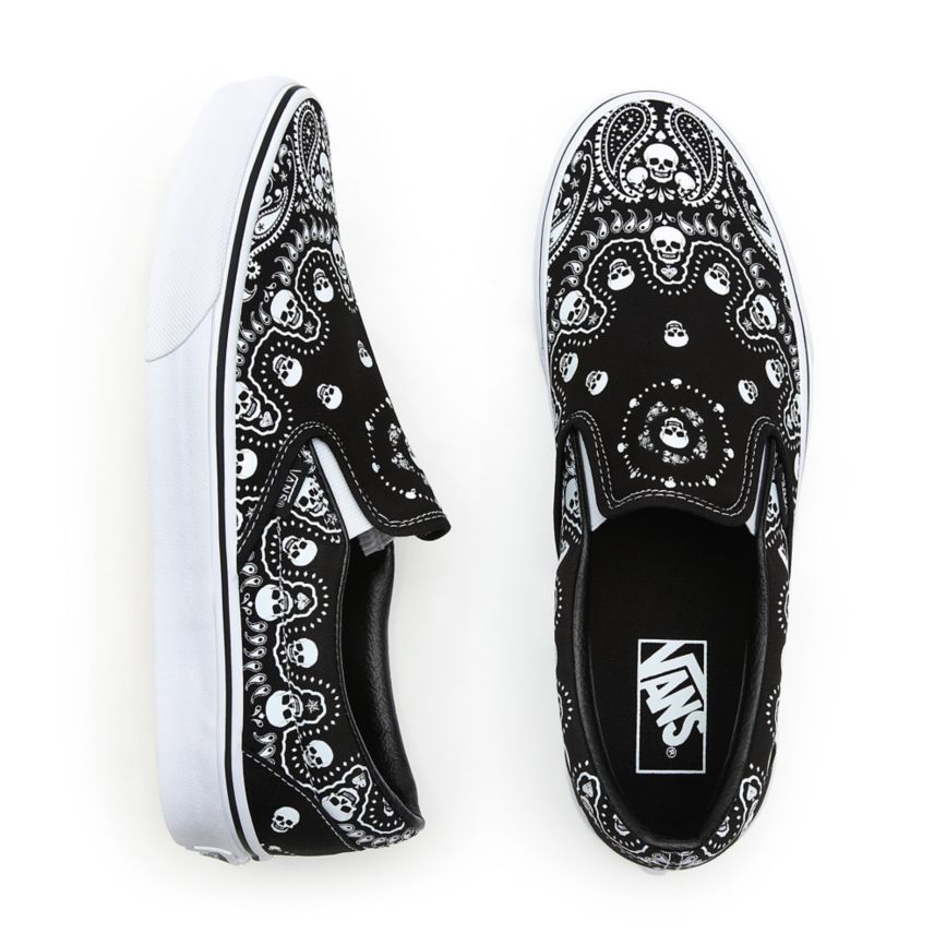 Vans Bandana κλασικα Slip-On παπούτσια μαυρα | VN054P7GS10