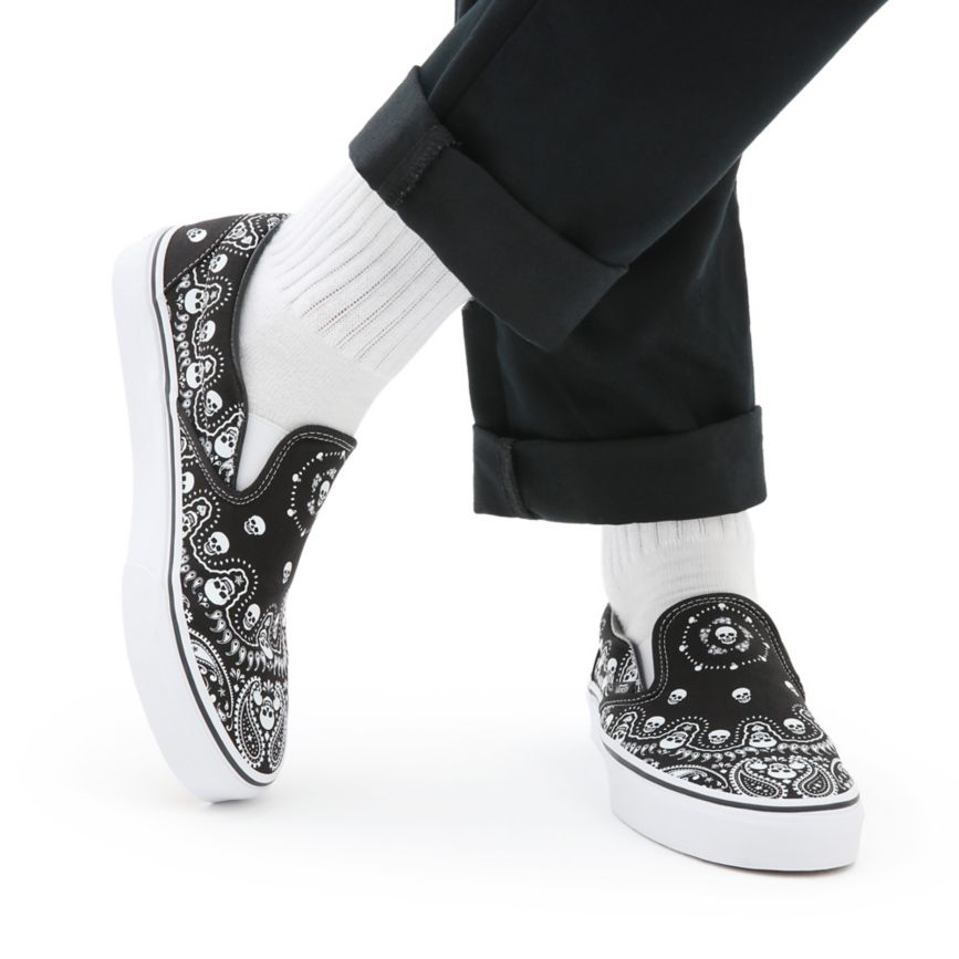 Vans Bandana κλασικα Slip-On παπούτσια μαυρα | VN054P7GS10