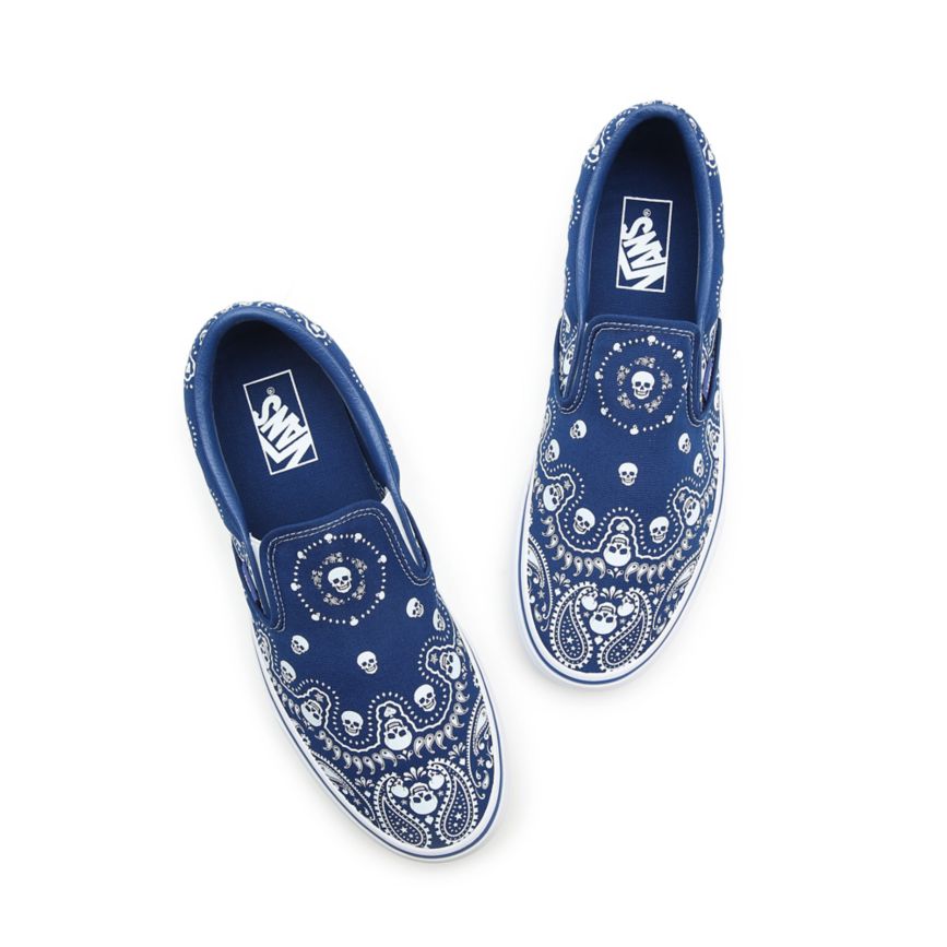 Vans Bandana κλασικα Slip-On παπούτσια μπλε | VN172C6PK46
