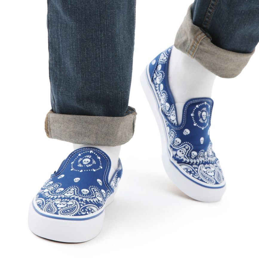 Vans Bandana κλασικα Slip-On παπούτσια μπλε | VN172C6PK46