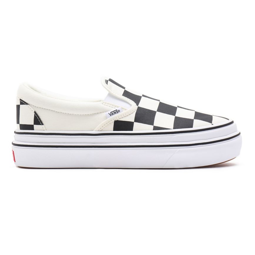 Vans Big Classics Checker Super ComfyCush Slip-On παπούτσια ασπρα | VN223Q1TK39