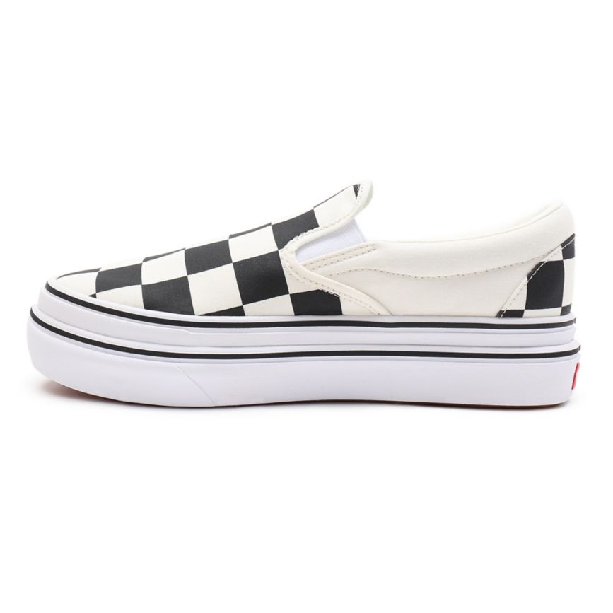 Vans Big Classics Checker Super ComfyCush Slip-On παπούτσια ασπρα | VN223Q1TK39