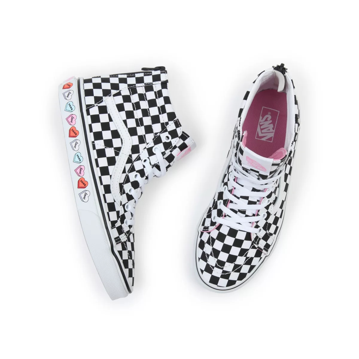 Vans Candy Hearts SK8-Hi Zip παπούτσια μαυρα | VN415R5JS98