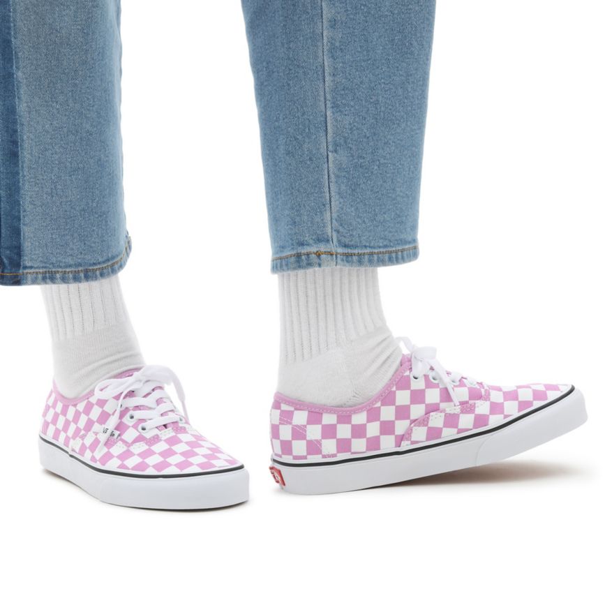 Vans Checkerboard Authentic παπούτσια ροζ | VN045Q0AY74