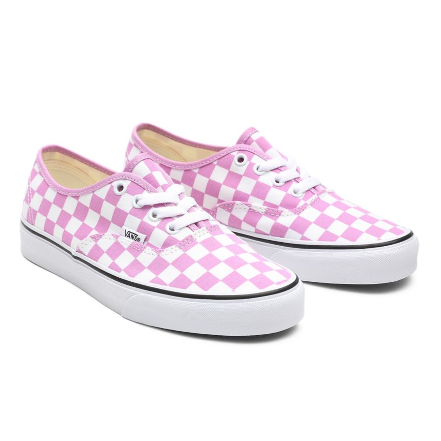 Vans Checkerboard Authentic παπούτσια ροζ | VN938T0PQ79