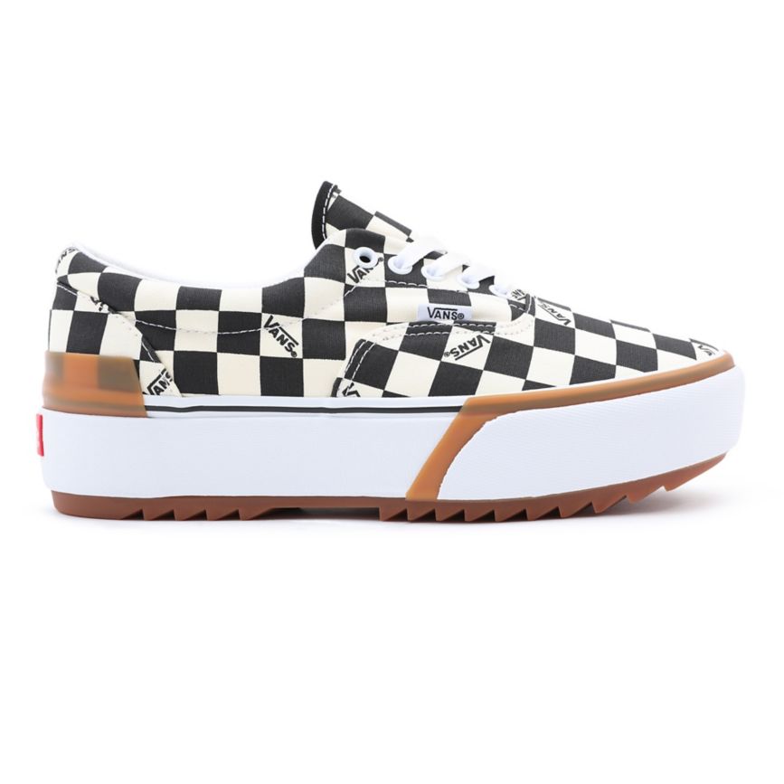 Vans Checkerboard Era Stacked παπούτσια μαυρα | VN507E5UF24
