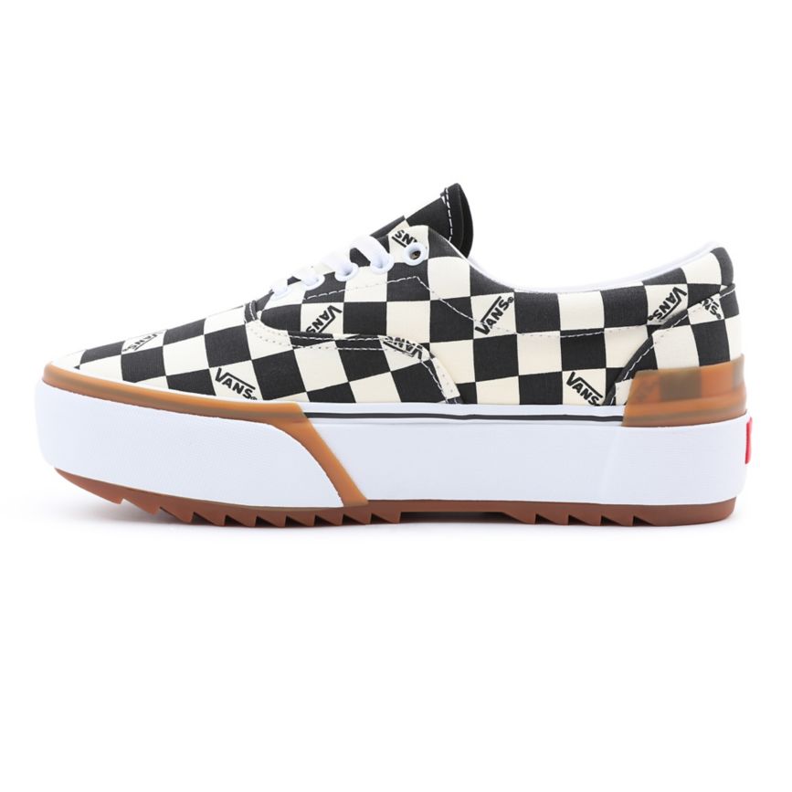 Vans Checkerboard Era Stacked παπούτσια μαυρα | VN507E5UF24