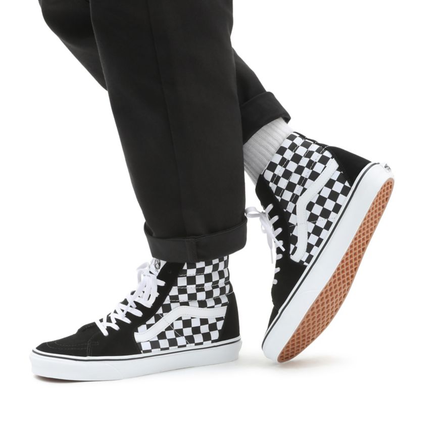 Vans Checkerboard SK8-Hi παπούτσια μαυρα | VN333Q4HA46