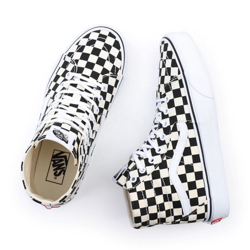 Vans Checkerboard Sk8-Hi Tapered παπούτσια μαυρα | VN646B3FQ48
