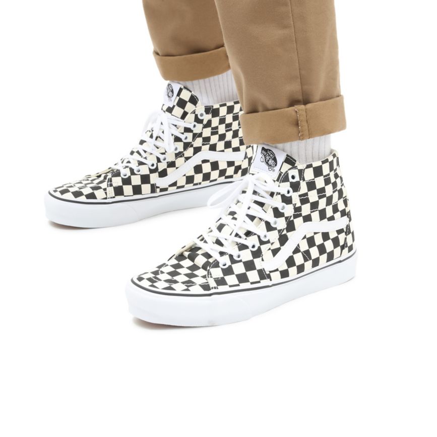 Vans Checkerboard Sk8-Hi Tapered παπούτσια μαυρα | VN646B3FQ48