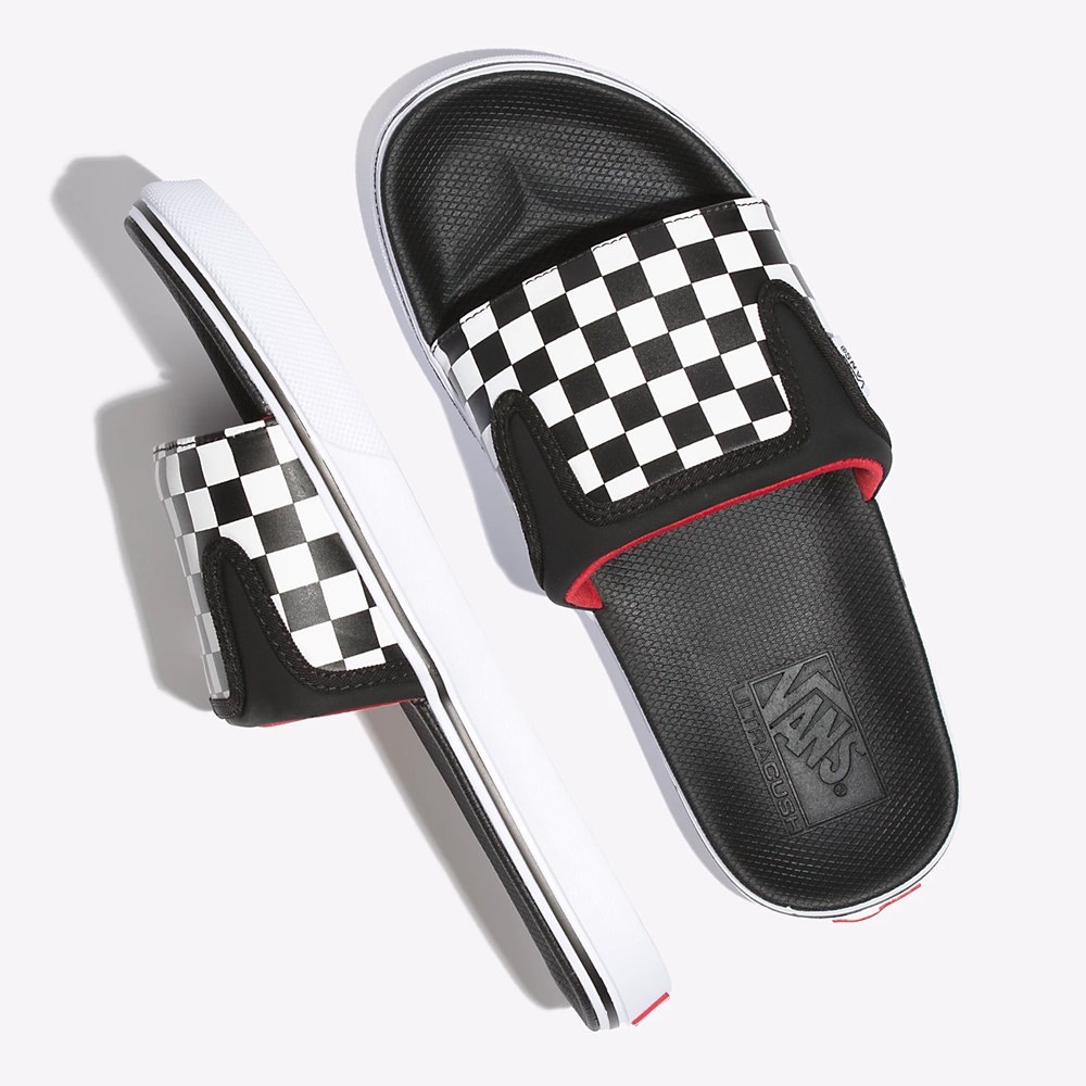 Vans Checkerboard Ultracush παντοφλεσ-On μαυρα | VN154U2BJ47