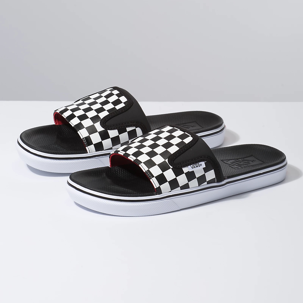 Vans Checkerboard Ultracush παντοφλεσ-On μαυρα | VN154U2BJ47