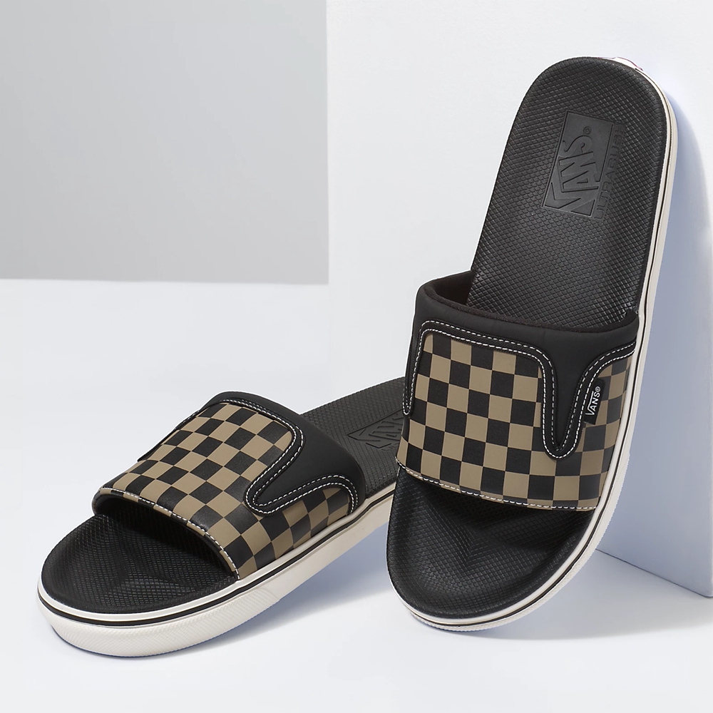 Vans Checkerboard Ultracush παντοφλεσ-On μαυρα | VN661I4MW18