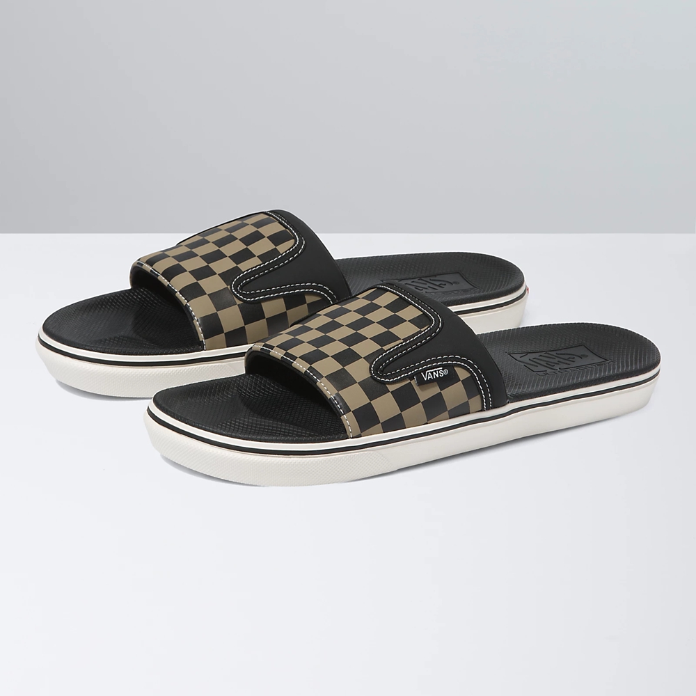 Vans Checkerboard Ultracush παντοφλεσ-On μαυρα | VN661I4MW18