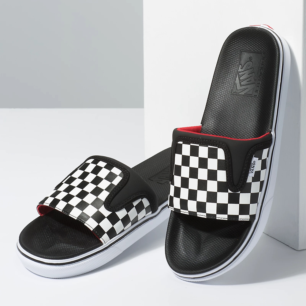 Vans Checkerboard Ultracush παντοφλεσ-On μαυρα | VN866R9DT26