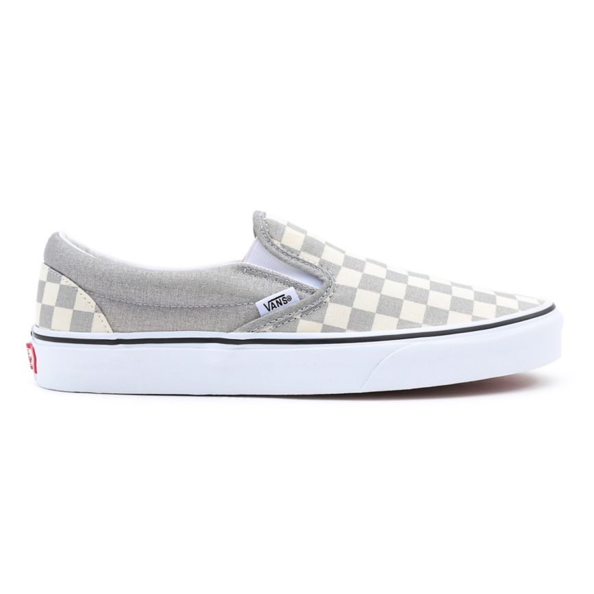 Vans Checkerboard κλασικα Slip-On παπούτσια γκρι | VN031L2VC56