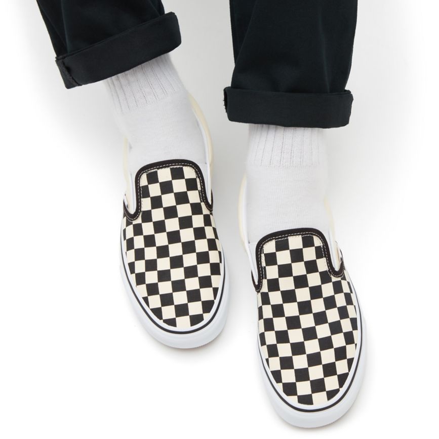 Vans Checkerboard κλασικα Slip-On παπούτσια μαυρα | VN121K9HU83