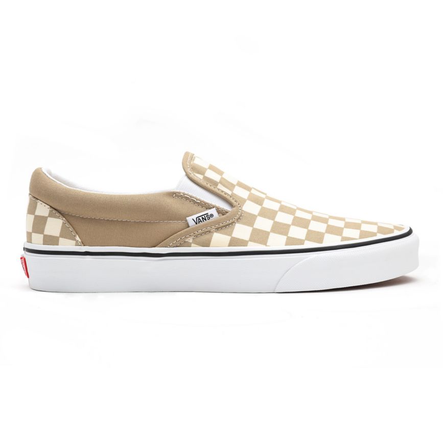 Vans Checkerboard κλασικα Slip-On παπούτσια Μπεζ | VN389D8MS31