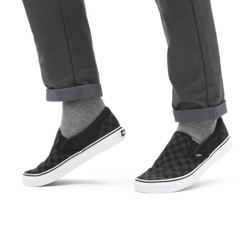 Vans Checkerboard κλασικα Slip-On παπούτσια μαυρα | VN478X7UU25