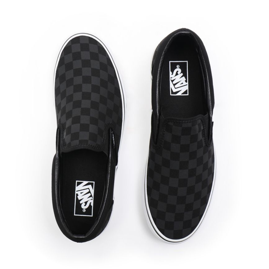 Vans Checkerboard κλασικα Slip-On παπούτσια μαυρα | VN688R0HI61