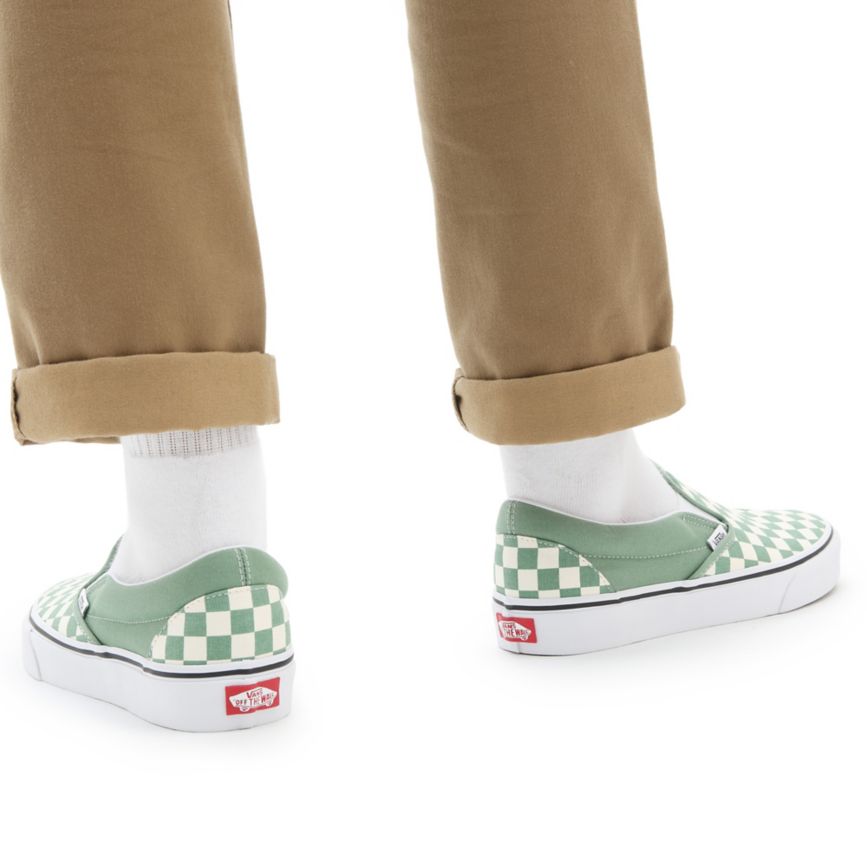 Vans Checkerboard κλασικα Slip-On παπούτσια τυρκουάζ | VN880C0LJ45