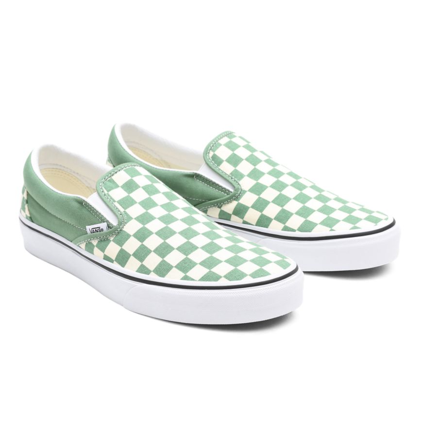 Vans Checkerboard κλασικα Slip-On παπούτσια τυρκουάζ | VN880C0LJ45