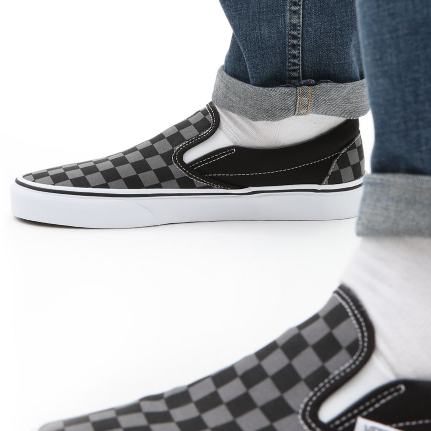 Vans Checkerboard κλασικα Slip-On παπούτσια μαυρα | VN949H2ZN35