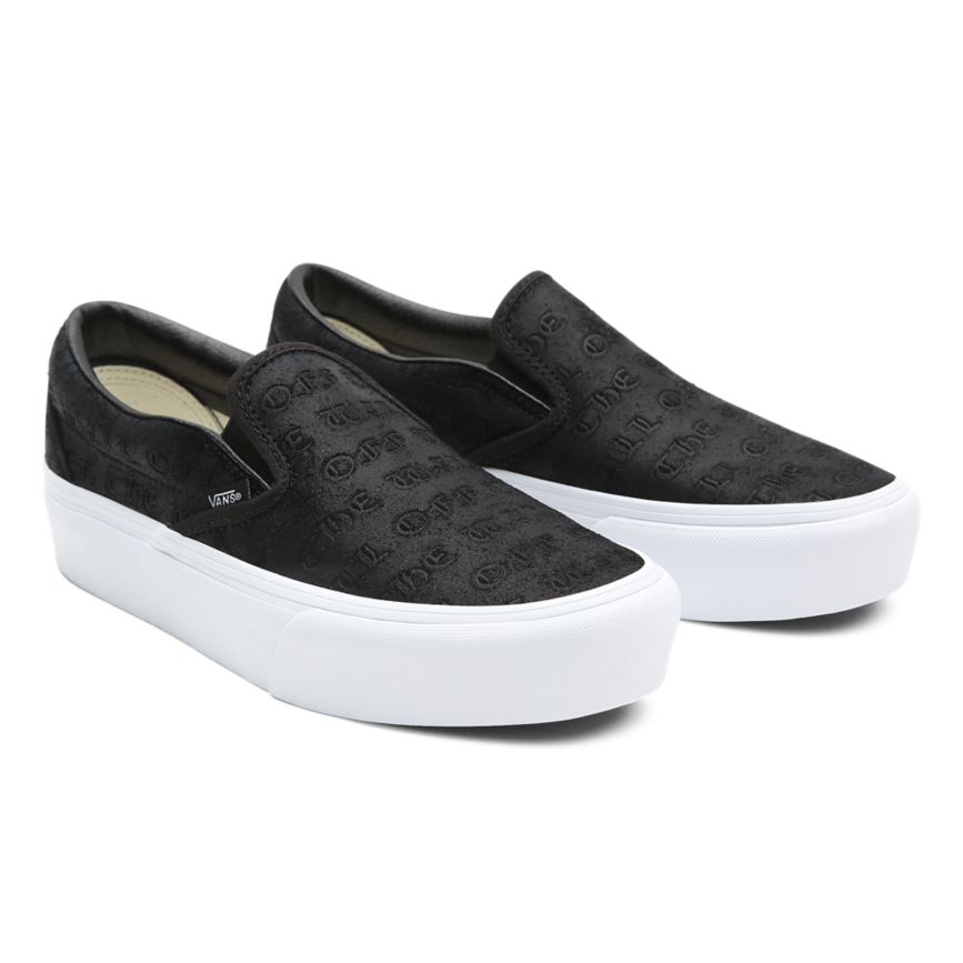 Vans Deboss OTW κλασικα Slip-On flatforms παπούτσια μαυρα | VN469J5CC33