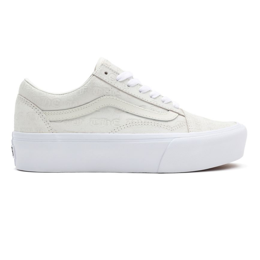 Vans Deboss Otw Old Skool flatforms παπούτσια ασπρα | VN386C0DQ72
