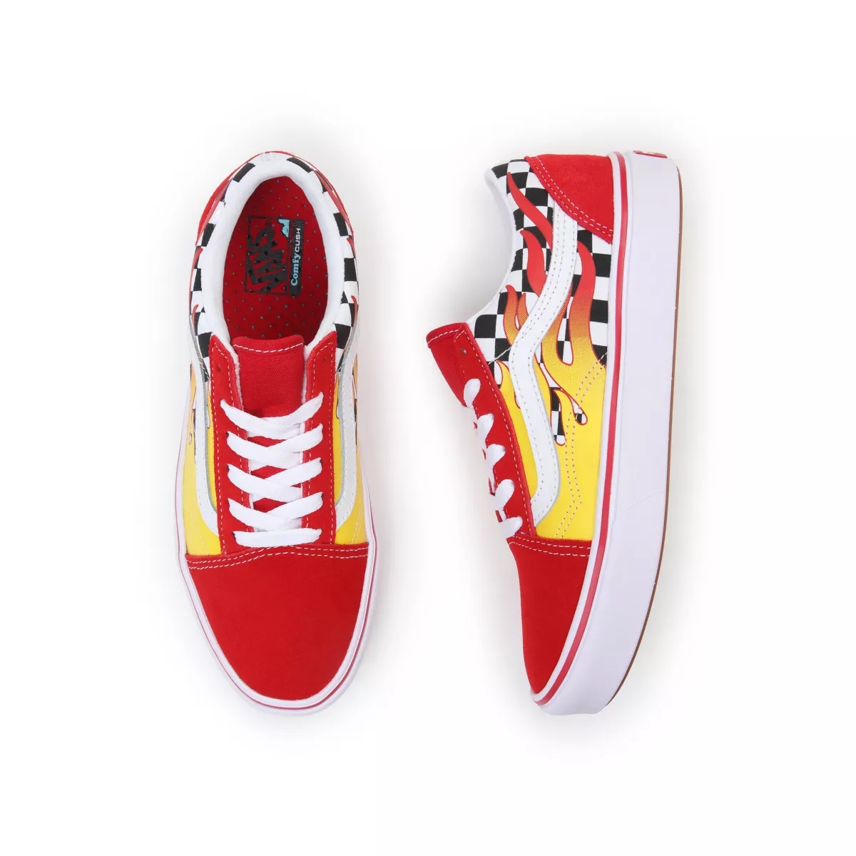 Vans Flame ComfyCush Old Skool παπούτσια κοκκινα | VN619C7WQ66