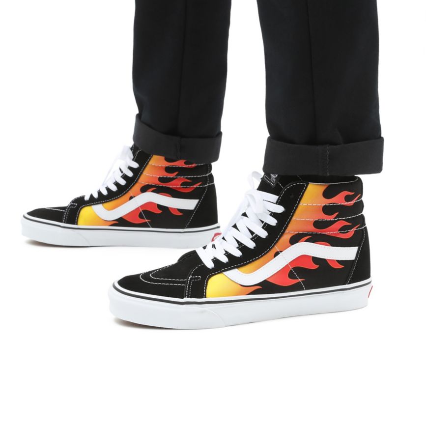 Vans Flame Sk8-Hi Reissue παπούτσια μαυρα | VN726H0SZ61