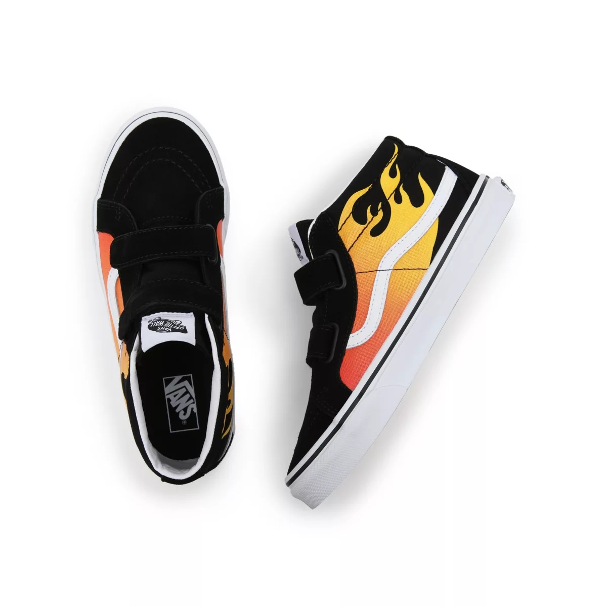 Vans Hot Flame Sk8-Mid Reissue Velcro παπούτσια μαυρα | VN533Q9OF94