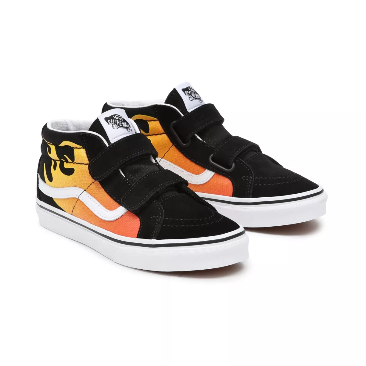 Vans Hot Flame Sk8-Mid Reissue Velcro παπούτσια μαυρα | VN533Q9OF94