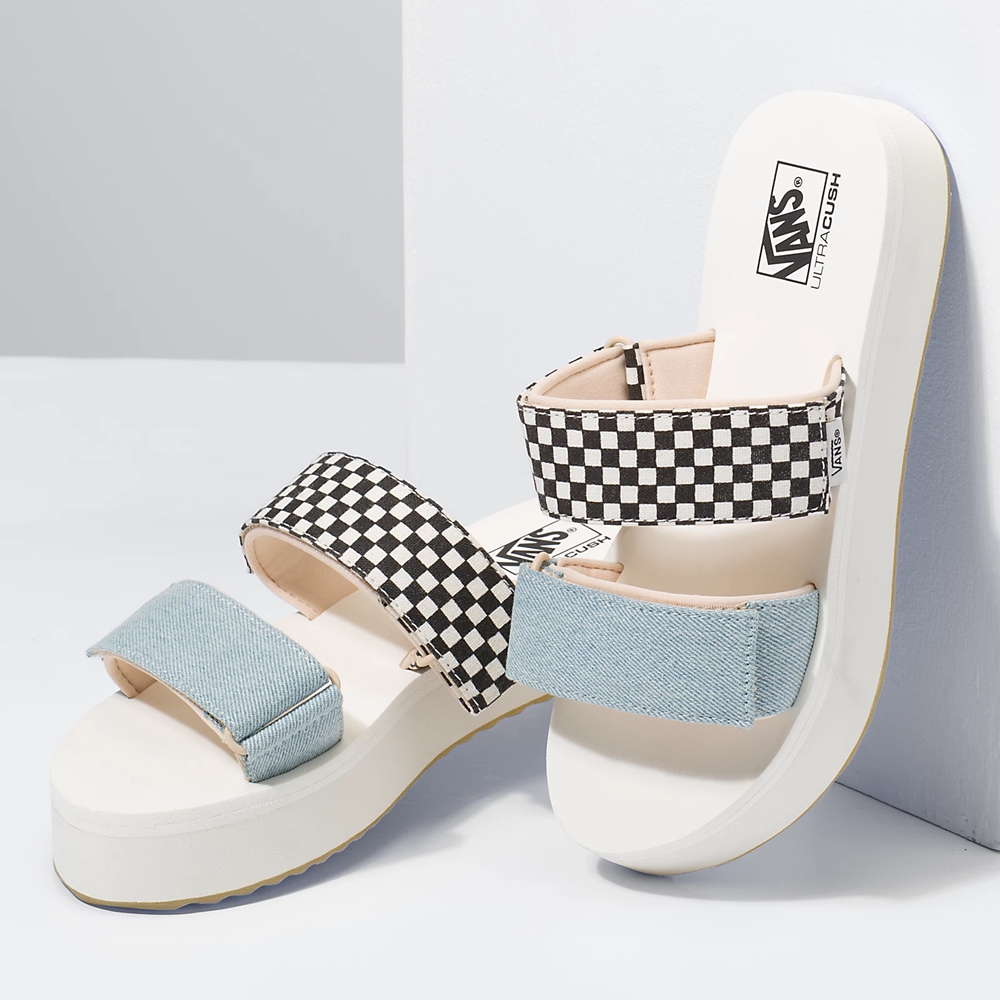 Vans Mix Match Cayucas παντοφλεσ Mega flatforms ασπρα | VN584E0NB11