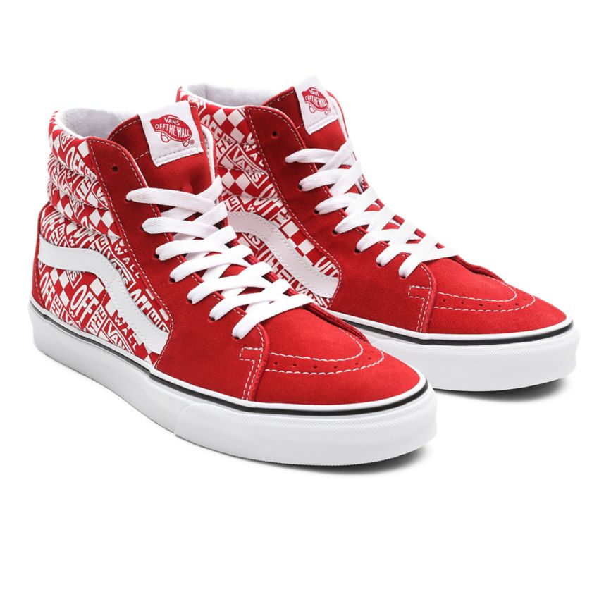 Vans Off The Wall SK8-Hi παπούτσια κοκκινα | VN335U1GT02