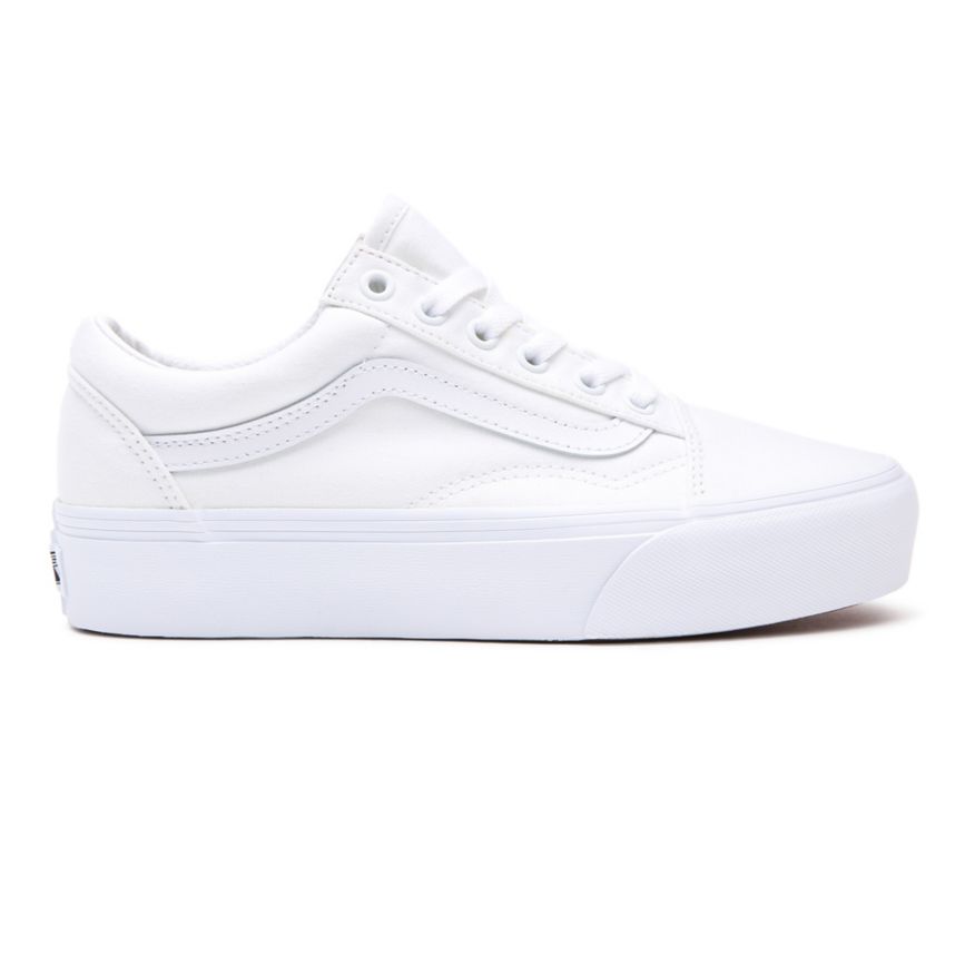 Vans Old Skool flatforms παπούτσια ασπρα | VN175M5UX57