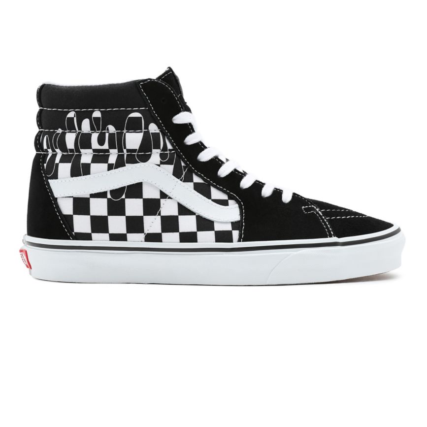 Vans Paint Drip Checkerboard Sk8-Hi παπούτσια μαυρα | VN475V4UN49