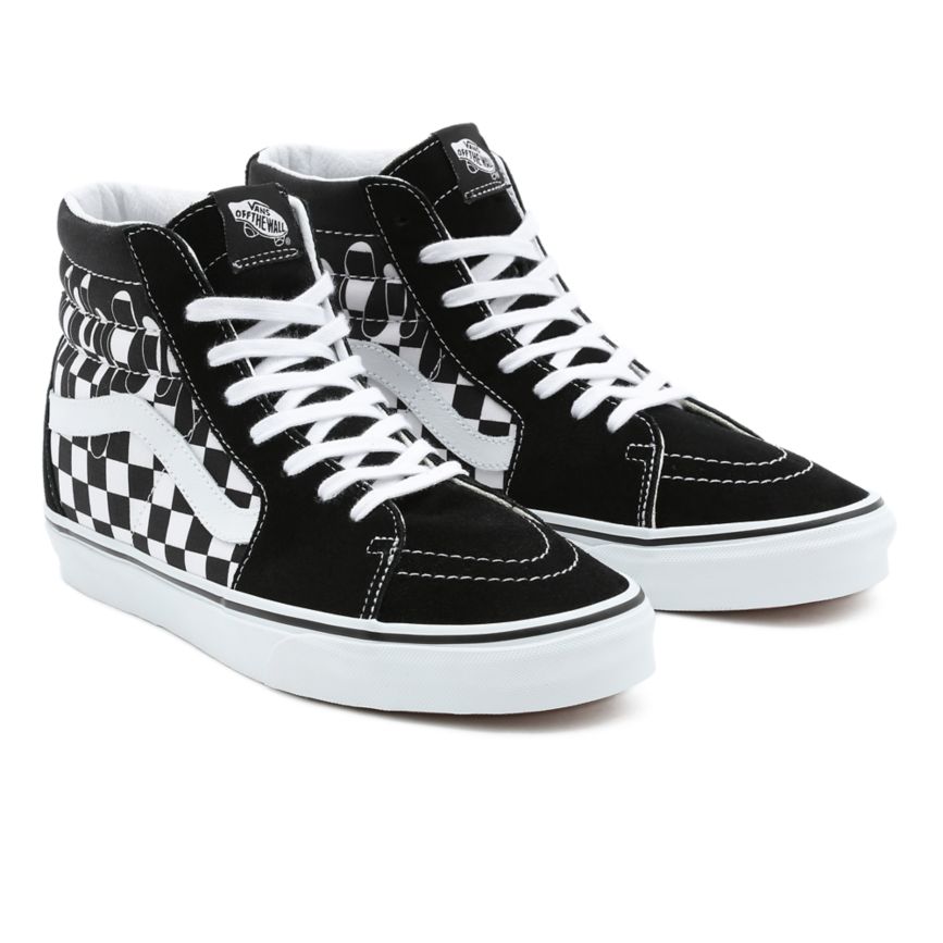 Vans Paint Drip Checkerboard Sk8-Hi παπούτσια μαυρα | VN475V4UN49