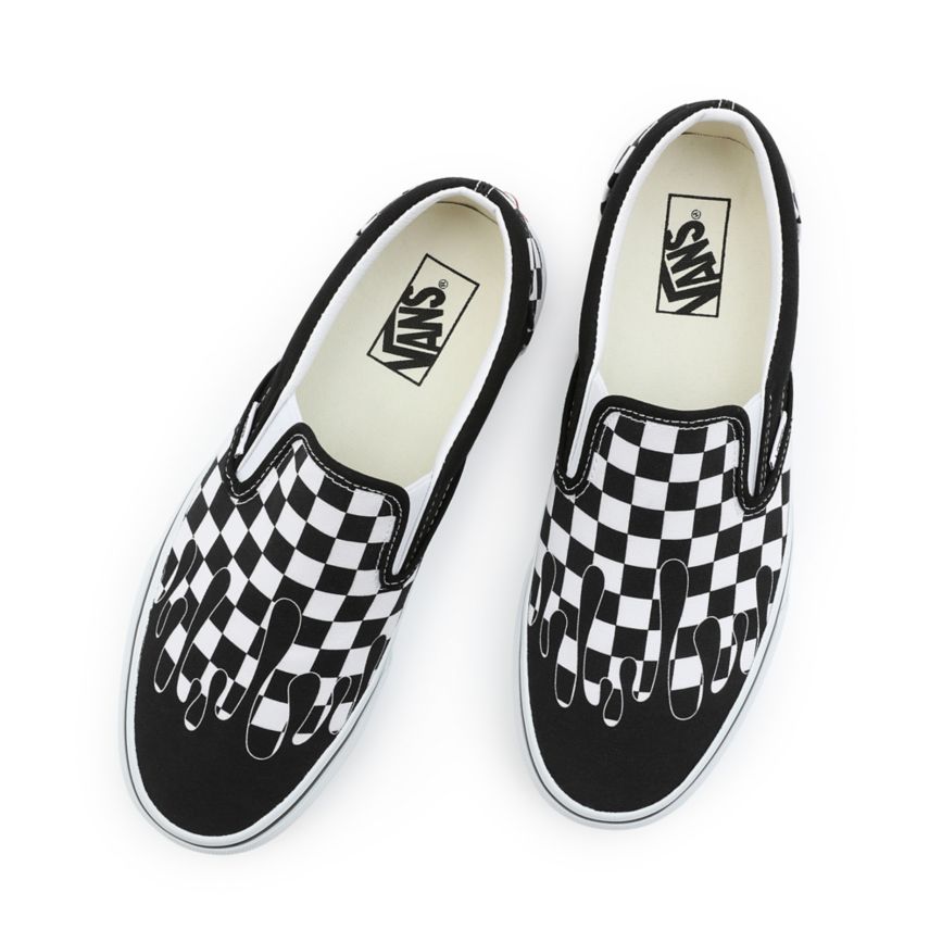 Vans Paint Drip Checkerboard κλασικα Slip-On παπούτσια μαυρα | VN341V1CS45