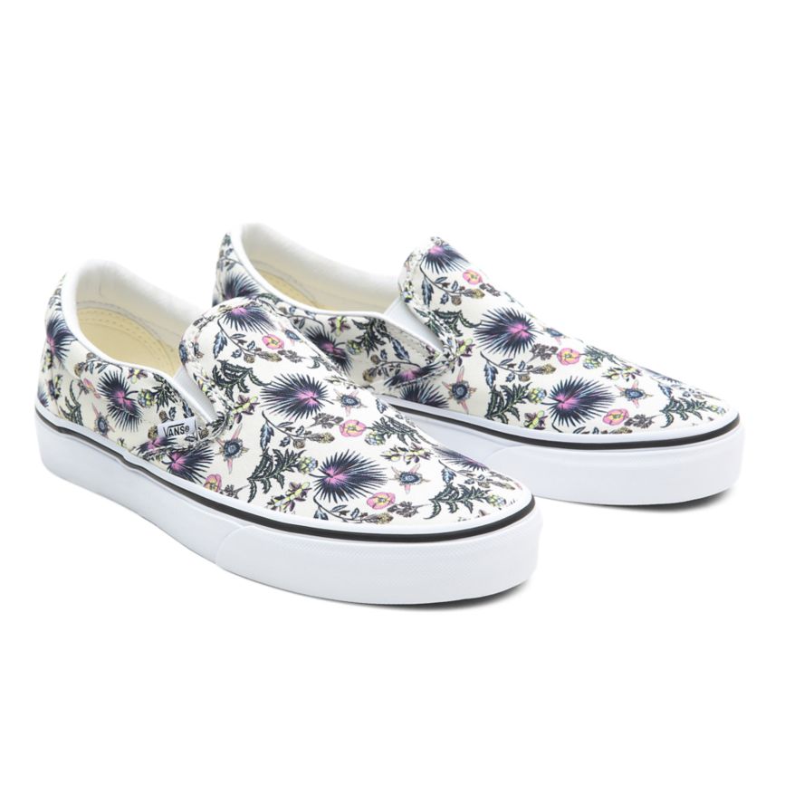 Vans Paradise Floral κλασικα Slip-On παπούτσια ασπρα | VN064W5OQ04