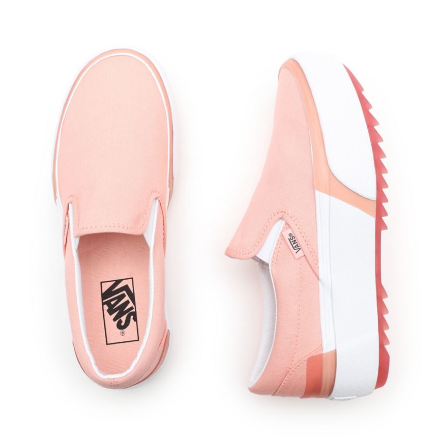 Vans Pastel κλασικα Slip-On Stacked παπούτσια ροζ | VN695D4CI22