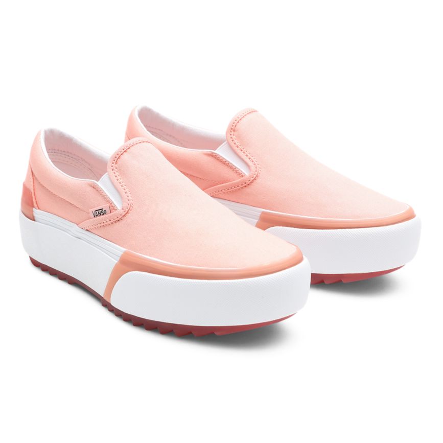 Vans Pastel κλασικα Slip-On Stacked παπούτσια ροζ | VN695D4CI22