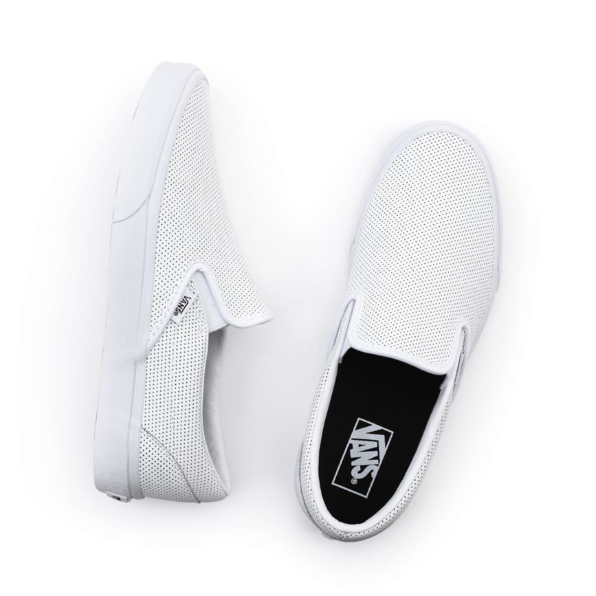 Vans Perf δερματινα κλασικα Slip-On παπούτσια ασπρα | VN953H9CS24