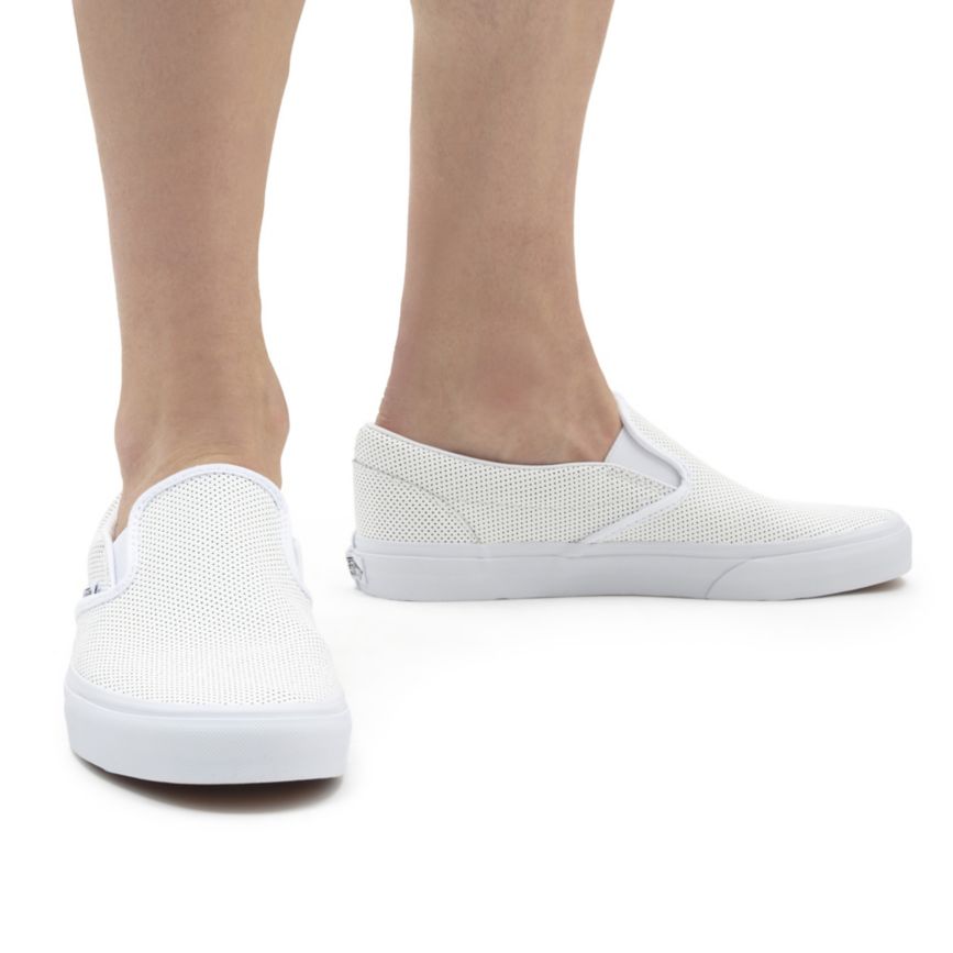 Vans Perf δερματινα κλασικα Slip-On παπούτσια ασπρα | VN953H9CS24