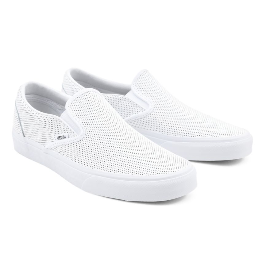 Vans Perf δερματινα κλασικα Slip-On παπούτσια ασπρα | VN953H9CS24
