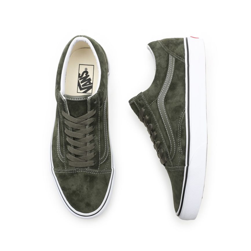 Vans Pig σουετ Old Skool παπούτσια Ελιά | VN332B7HJ28