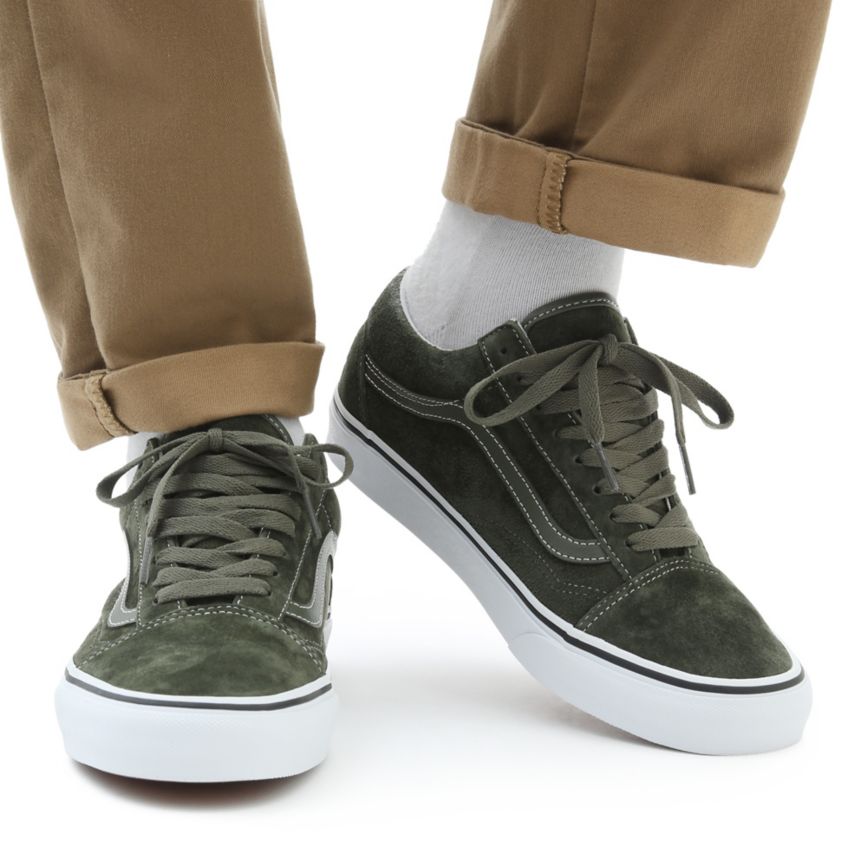 Vans Pig σουετ Old Skool παπούτσια Ελιά | VN332B7HJ28