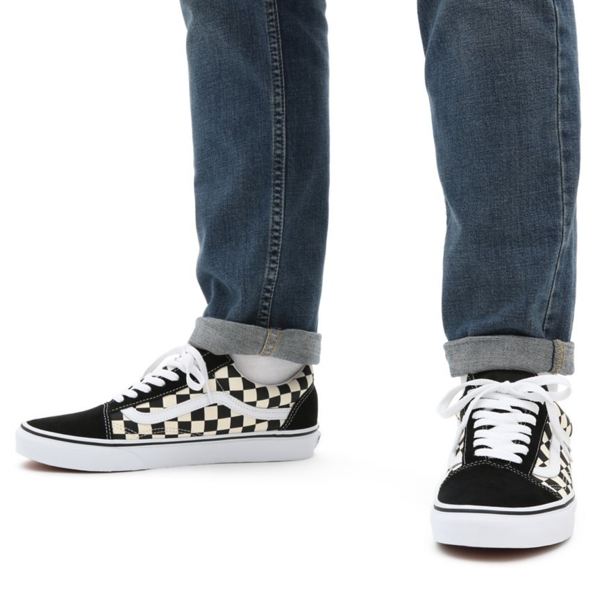 Vans Primary Check Old Skool παπούτσια μαυρα | VN146R8FQ22