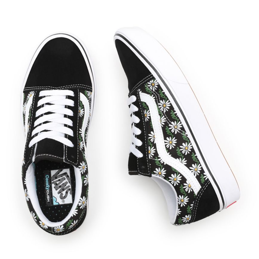 Vans Scribble Flower ComfyCush Old Skool παπούτσια μαυρα | VN164D8RP91