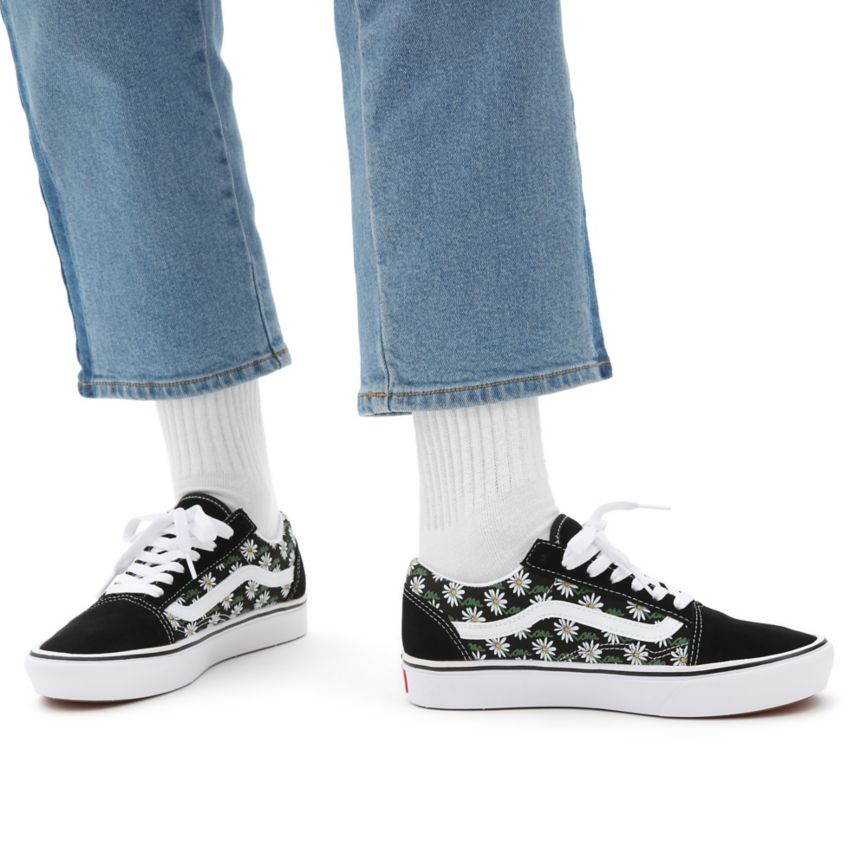 Vans Scribble Flower ComfyCush Old Skool παπούτσια μαυρα | VN441O8KZ66